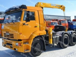 Седельный тягач КАМАЗ 65116 с КМУ Soosan SCS513