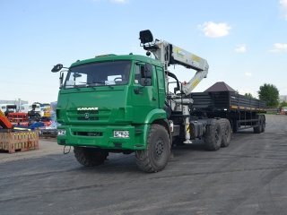 Седельный тягач КАМАЗ 43118 с КМУ Инман ИФ 300